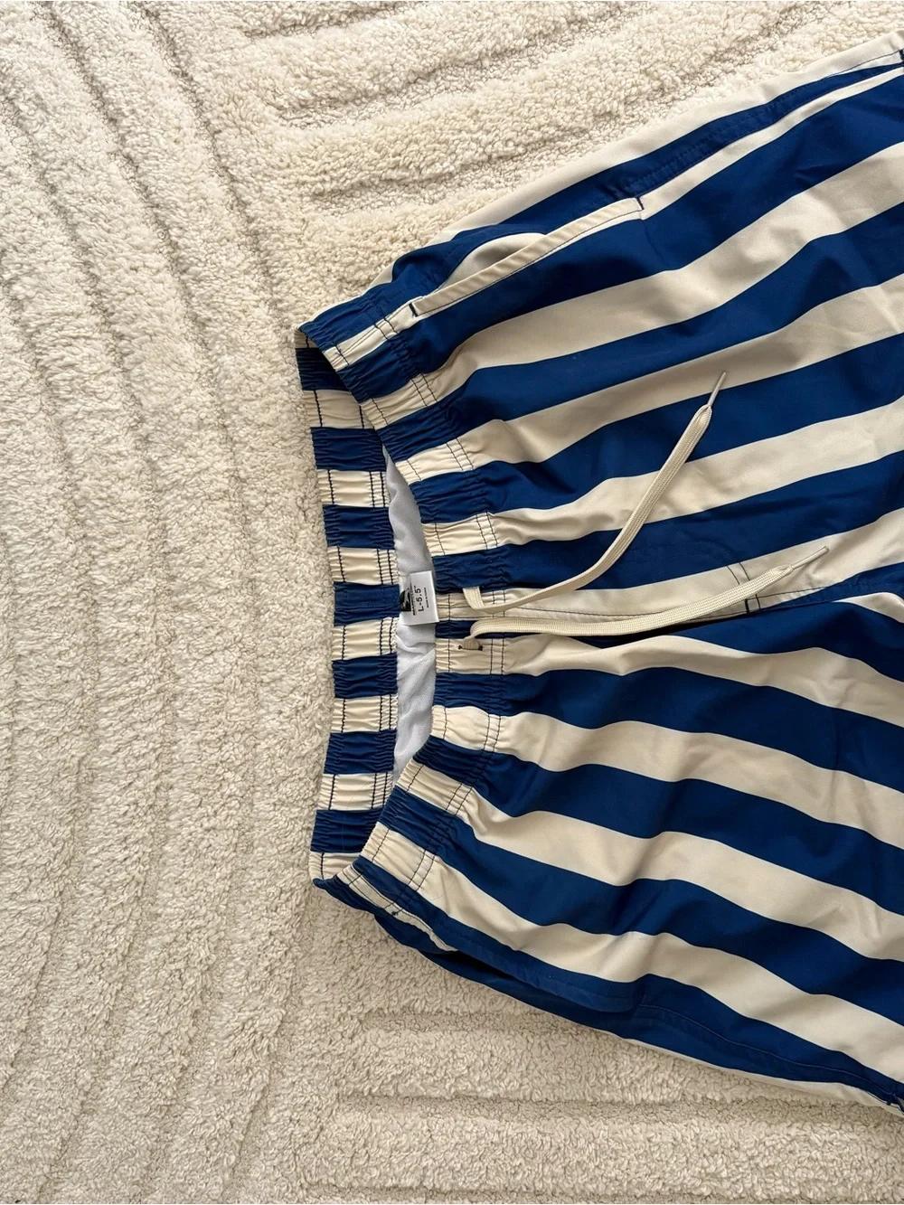 Men's Yellow Pinstripe Swim Shorts - Athletic Beach Trunks